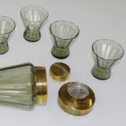 Cocktail Shaker Set, Rauchglas, ca. 1970